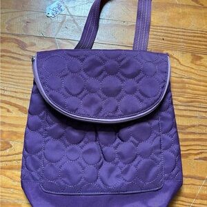 Purple Quilted Backpack